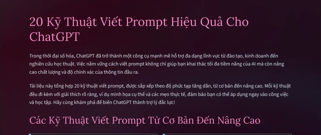 20 Kỹ thuật viết Prompt hiệu quả cho ChatGPT